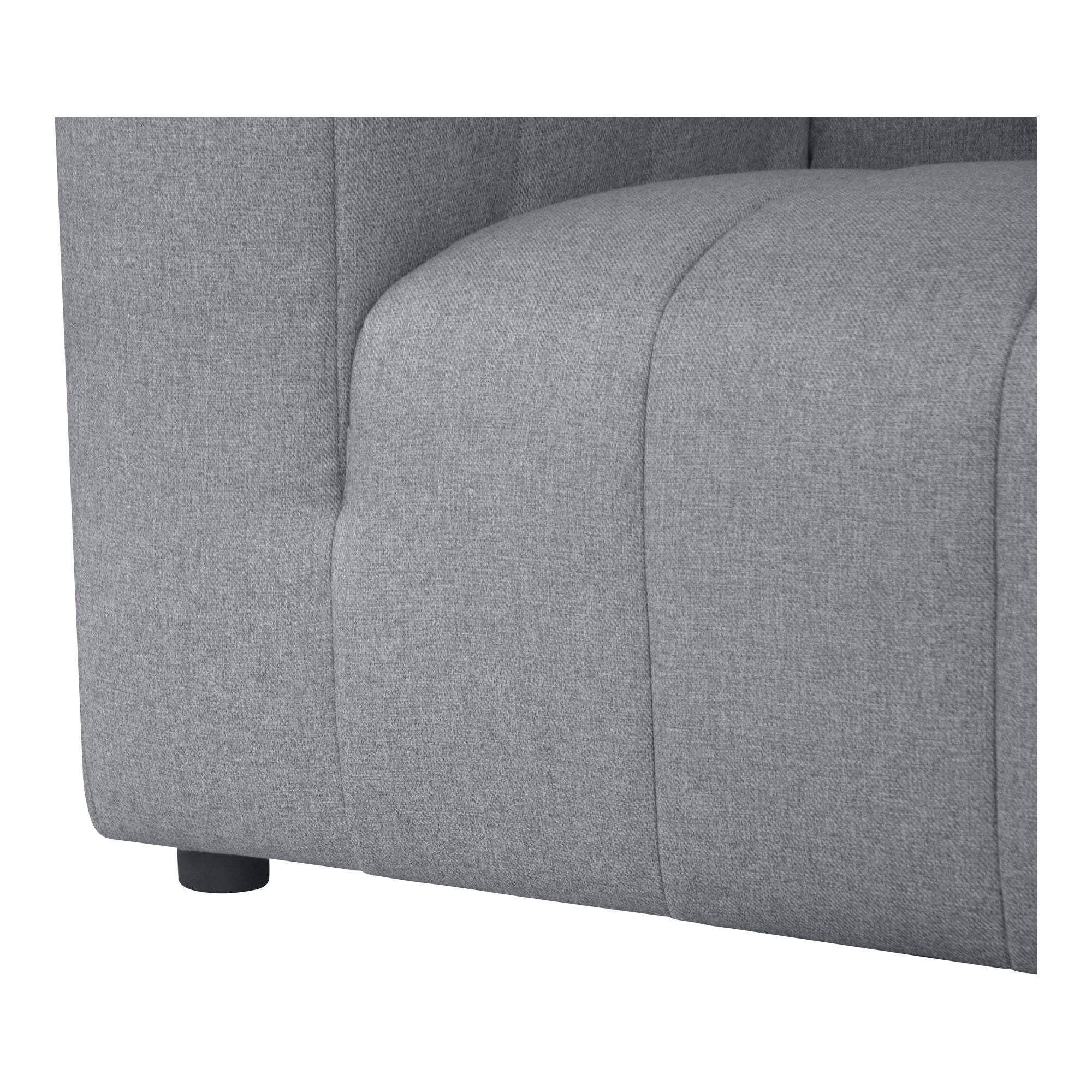 Lyric - Classic L Modular Sectional Grey - Dark Gray-Stationary Sectionals-American Furniture Outlet