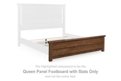 Kristiland - Queen Panel Footboard With Slats - Warm Brown