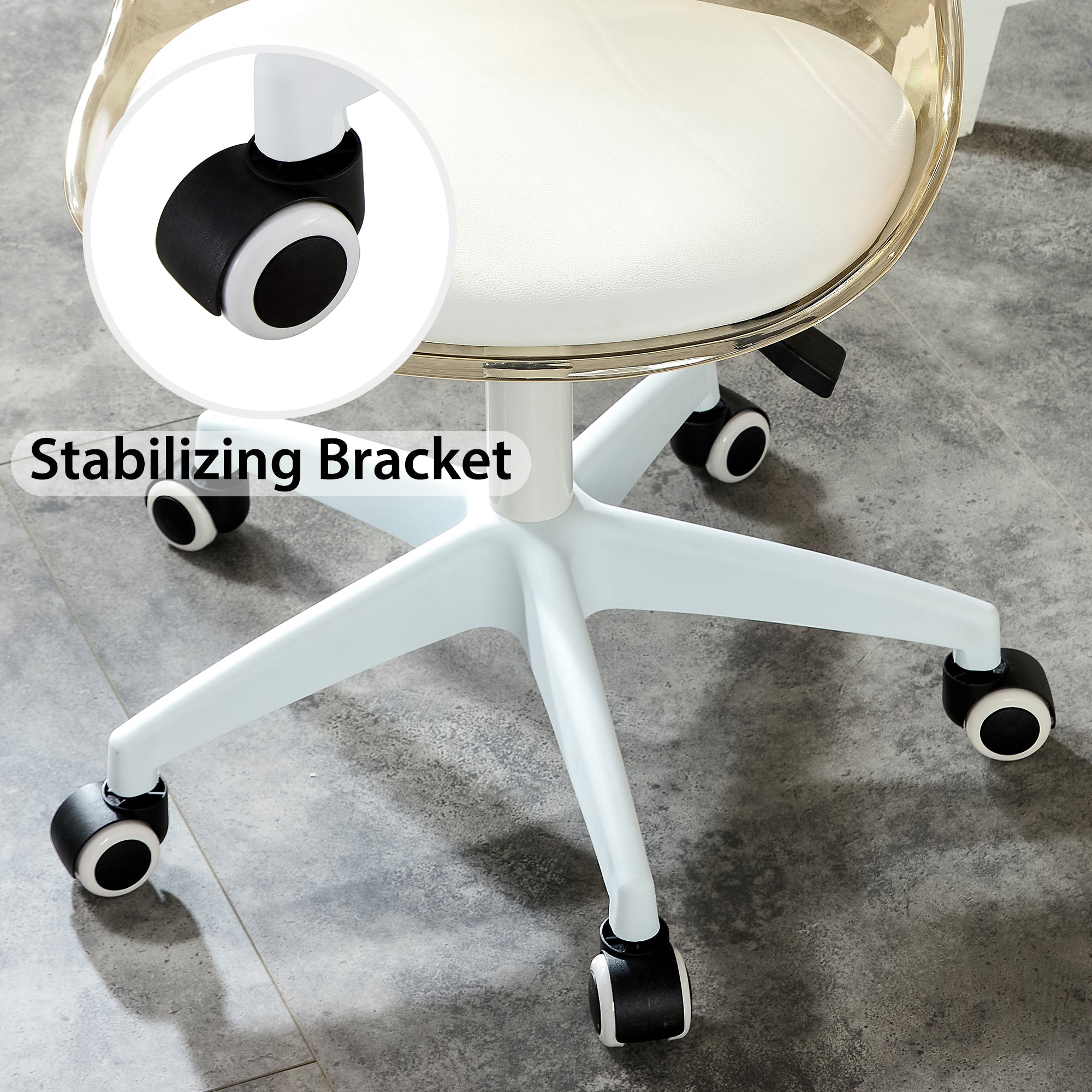 Modern Home Office Desk Chair, Adjustable 360° Swivel