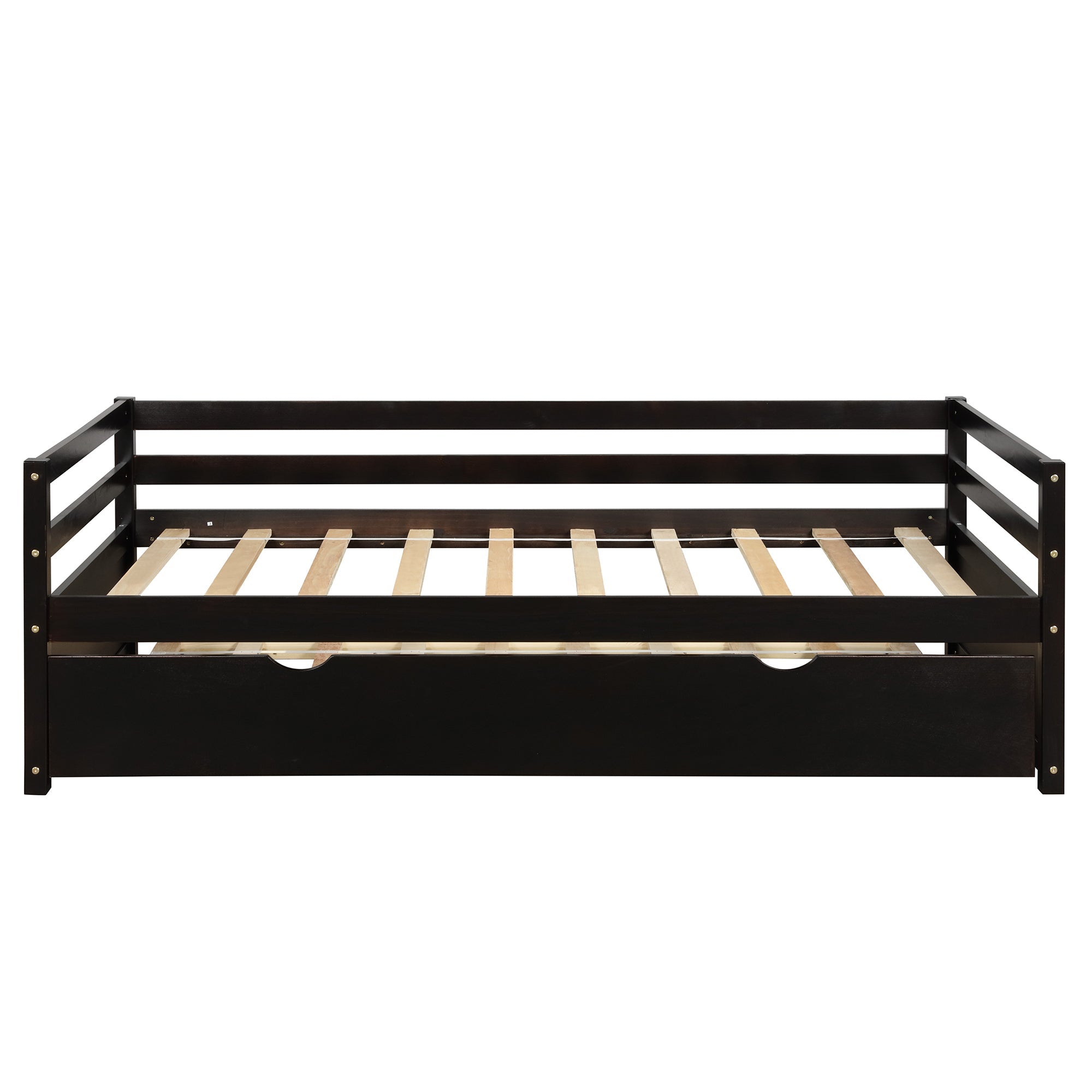 Daybed with Trundle Frame Set | Twin Size | Espresso Finish | Space-Saving Solution