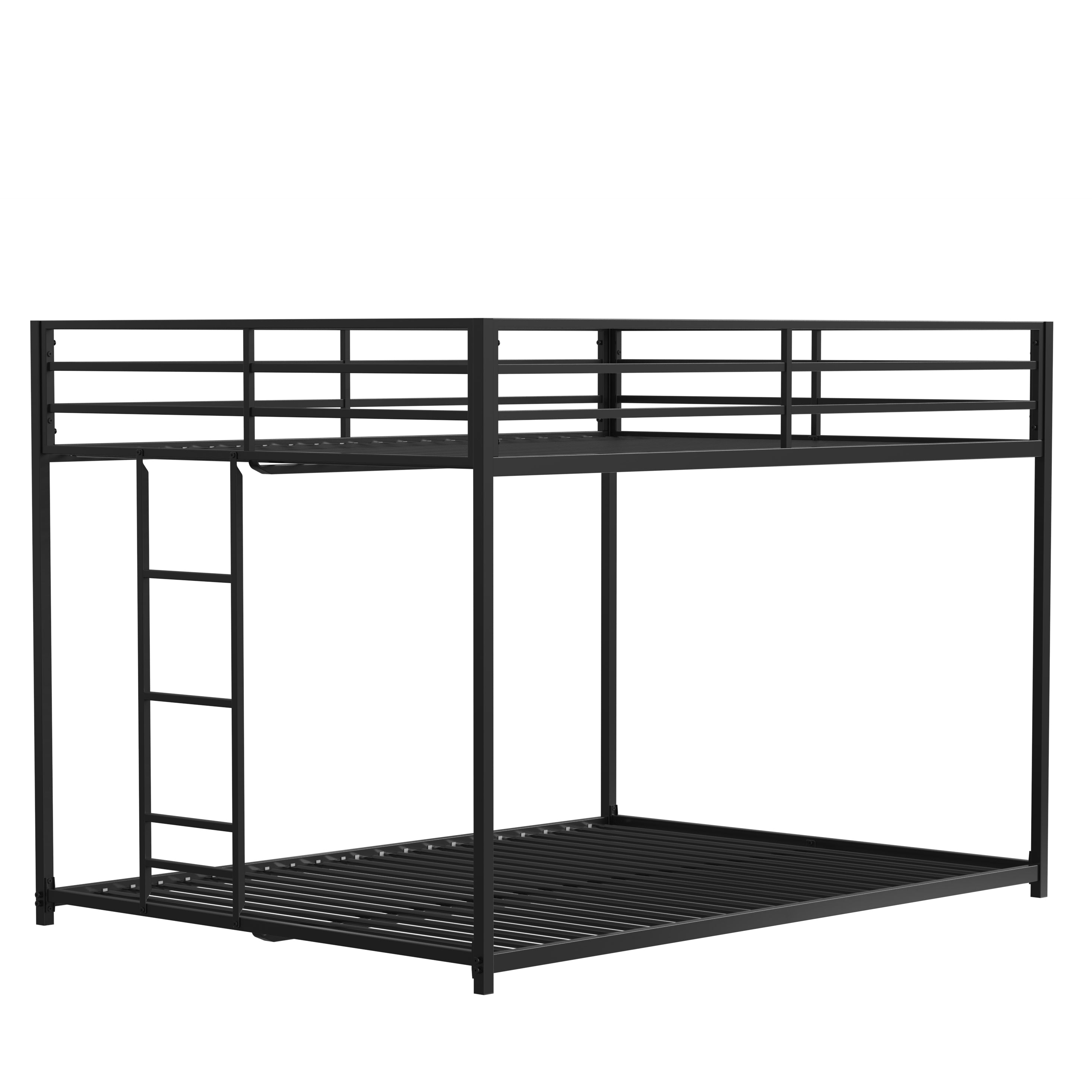 Adam Sturdy Full Over Full Metal Bunk Bed: Low Profile for Kids & Adults