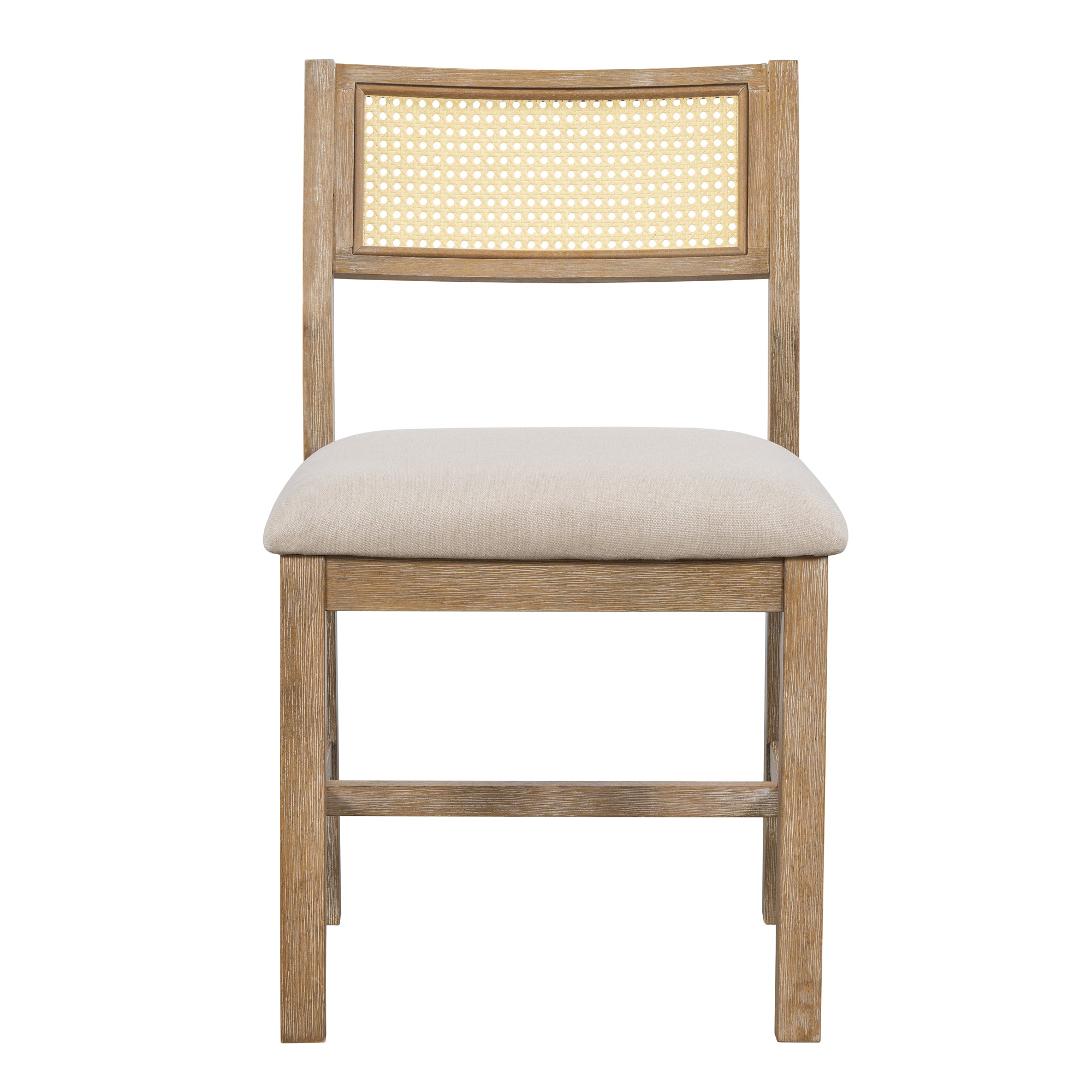 6-Piece Farmhouse Dining Set (Natural Wood)