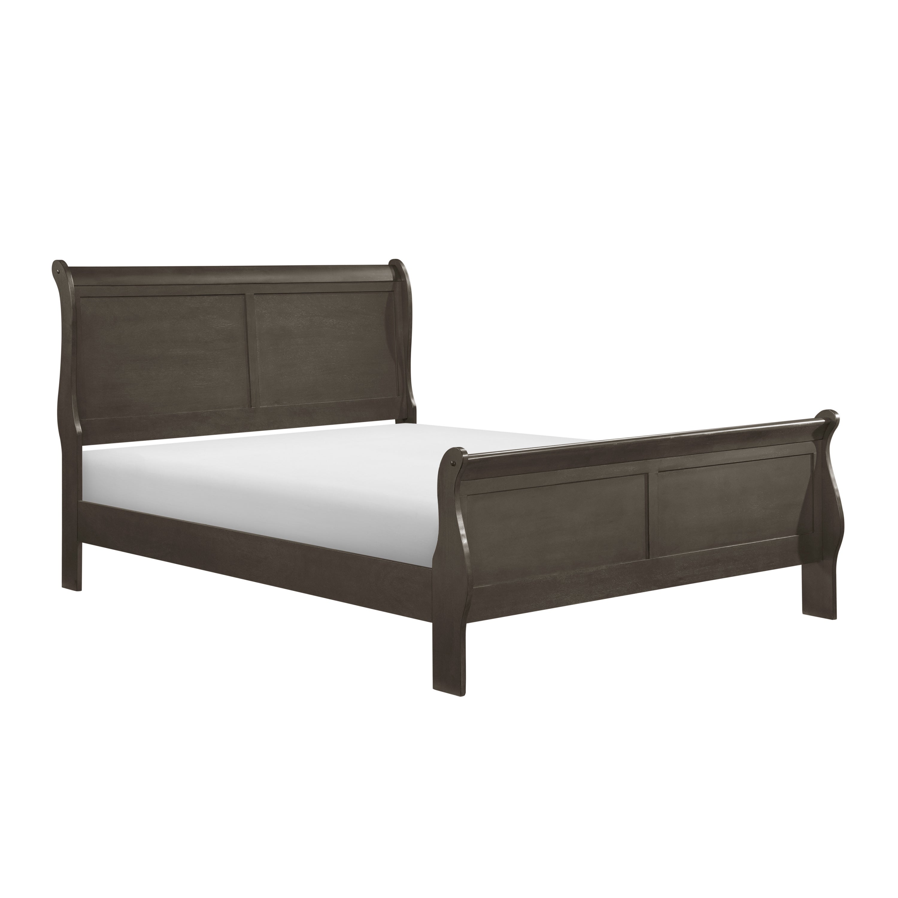Louis Philippe Full Size Bed Gray Wood Bedroom Furniture