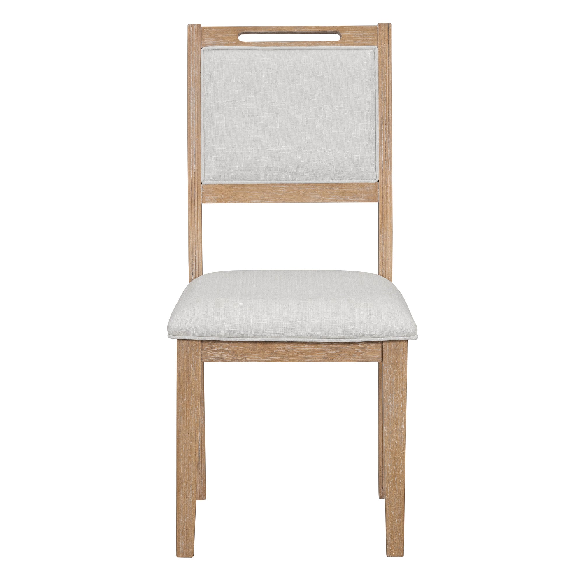 6-Pc Retro Dining Set w/ Bench - Natural Wood