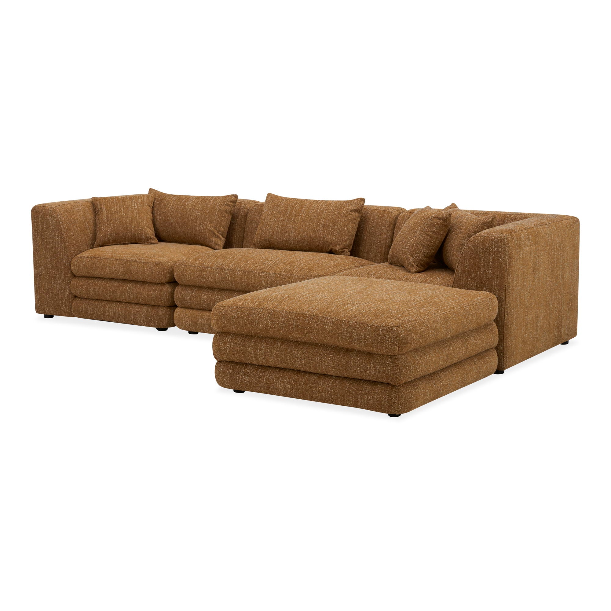 Lowtide - Lounge Modular Sectional - Amber Glow-Stationary Sectionals-American Furniture Outlet