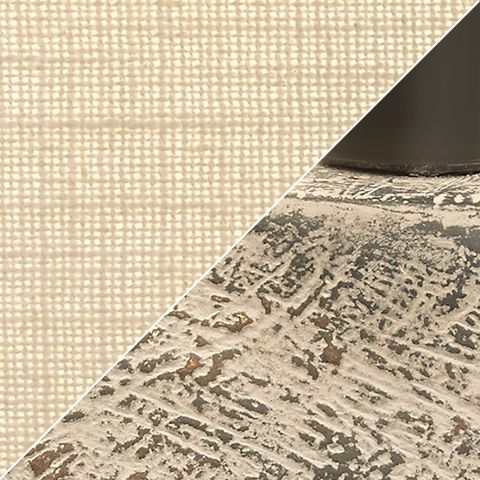 Beige paper lamp shade close-up with woven texture