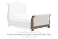 Ardenfield - Queen Upholstered Sleigh Footboard/Slats - Light Brown