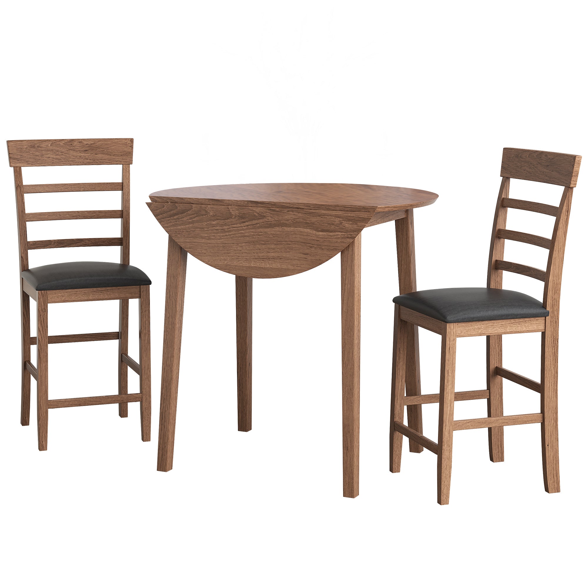 Retro 3-Piece Drop-Leaf Table Set
