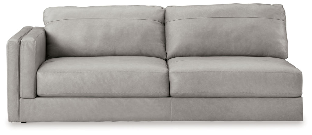 Light gray Laf sofa with three back cushions and wide box arms