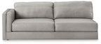 Light gray Laf sofa with three back cushions and wide box arms