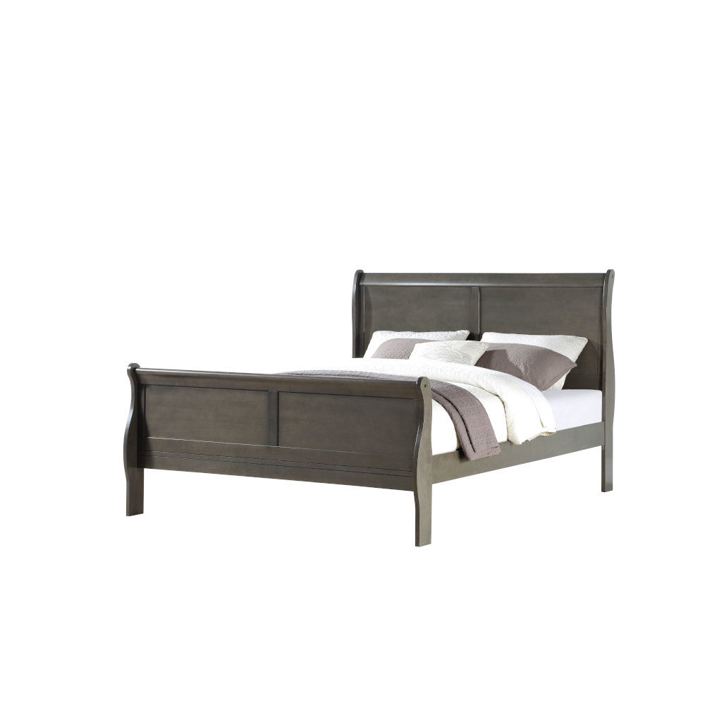 Louis Philippe Dark Gray Eastern King Bed - Stylish & Durable