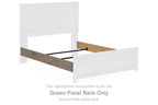 Gray queen panel rails, wooden side rails with mounting hardware