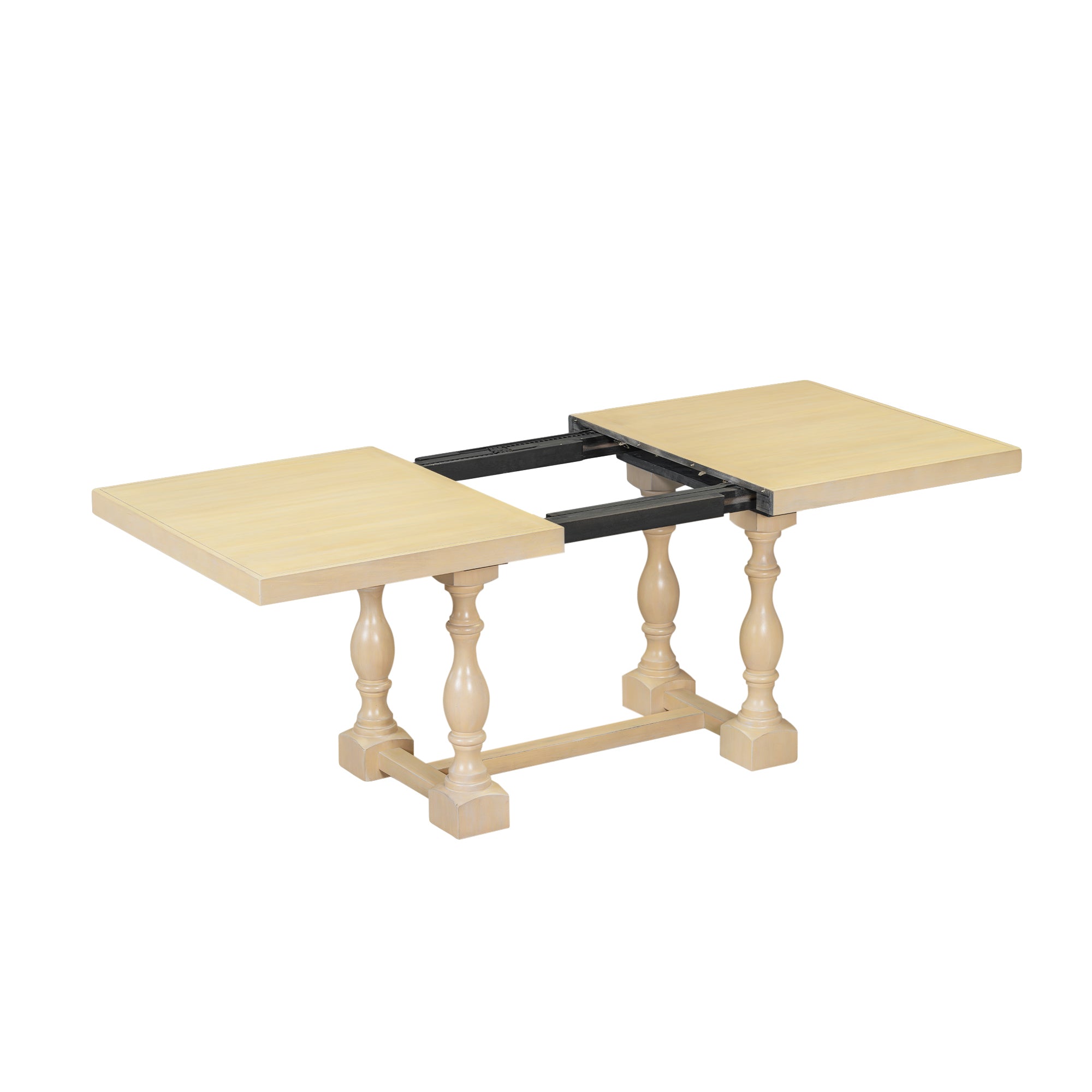 78" Trestle Dining Table Set, 6-Piece