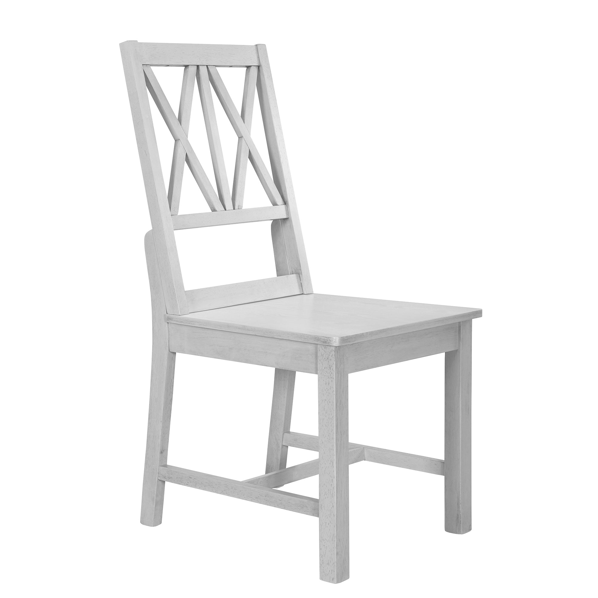 Rustic Round Dining Table Set - 5 Piece Gray