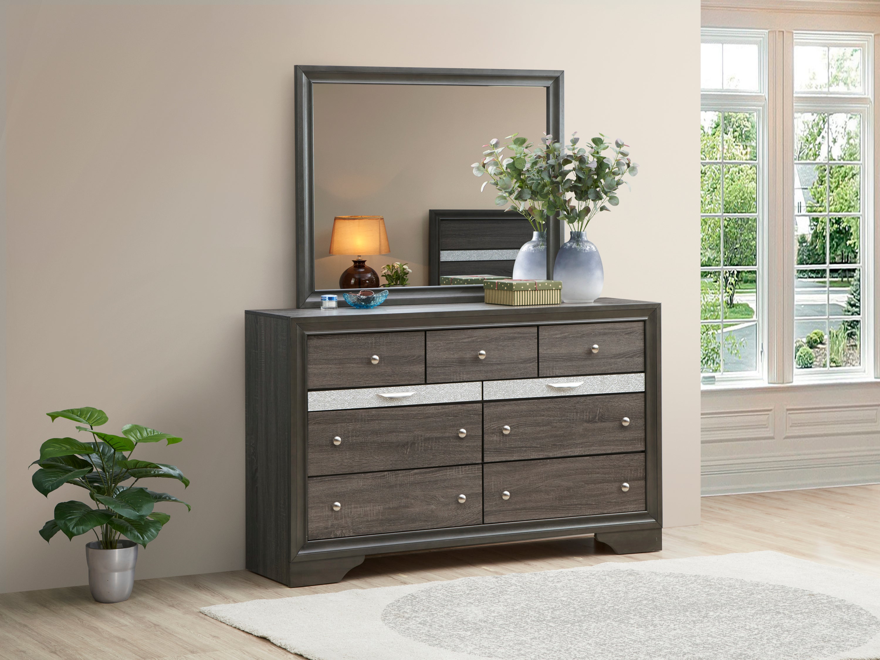 Madrid G02305-D Gray Dresser - Stylish Bedroom Storage