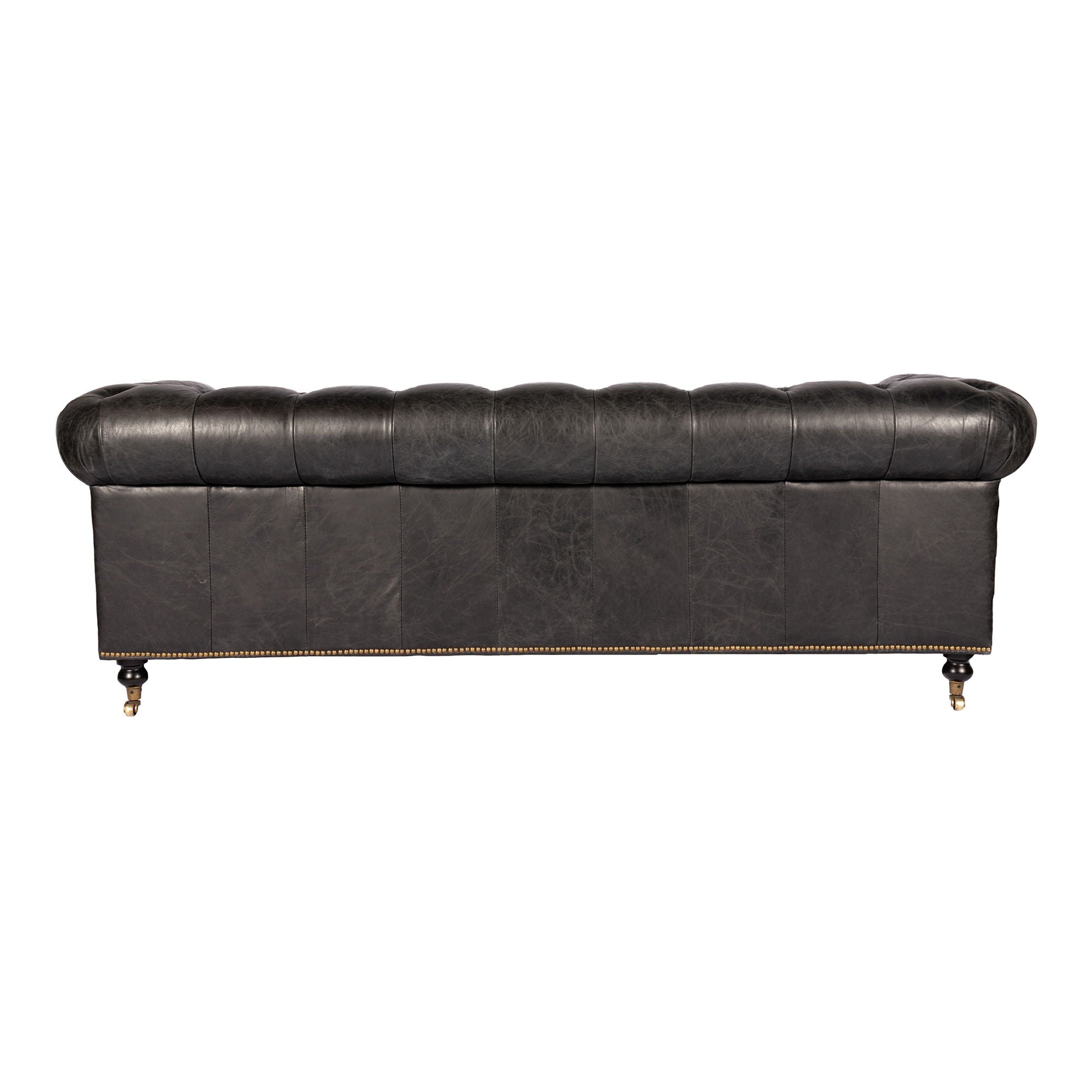 Birmingham Sofa - Black Top Grain Leather - Stylish Living Room Furniture