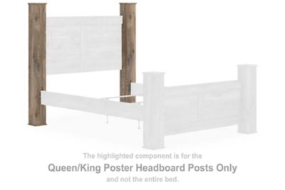 Rusticott - Brown - Queen/King Poster Headboard Posts