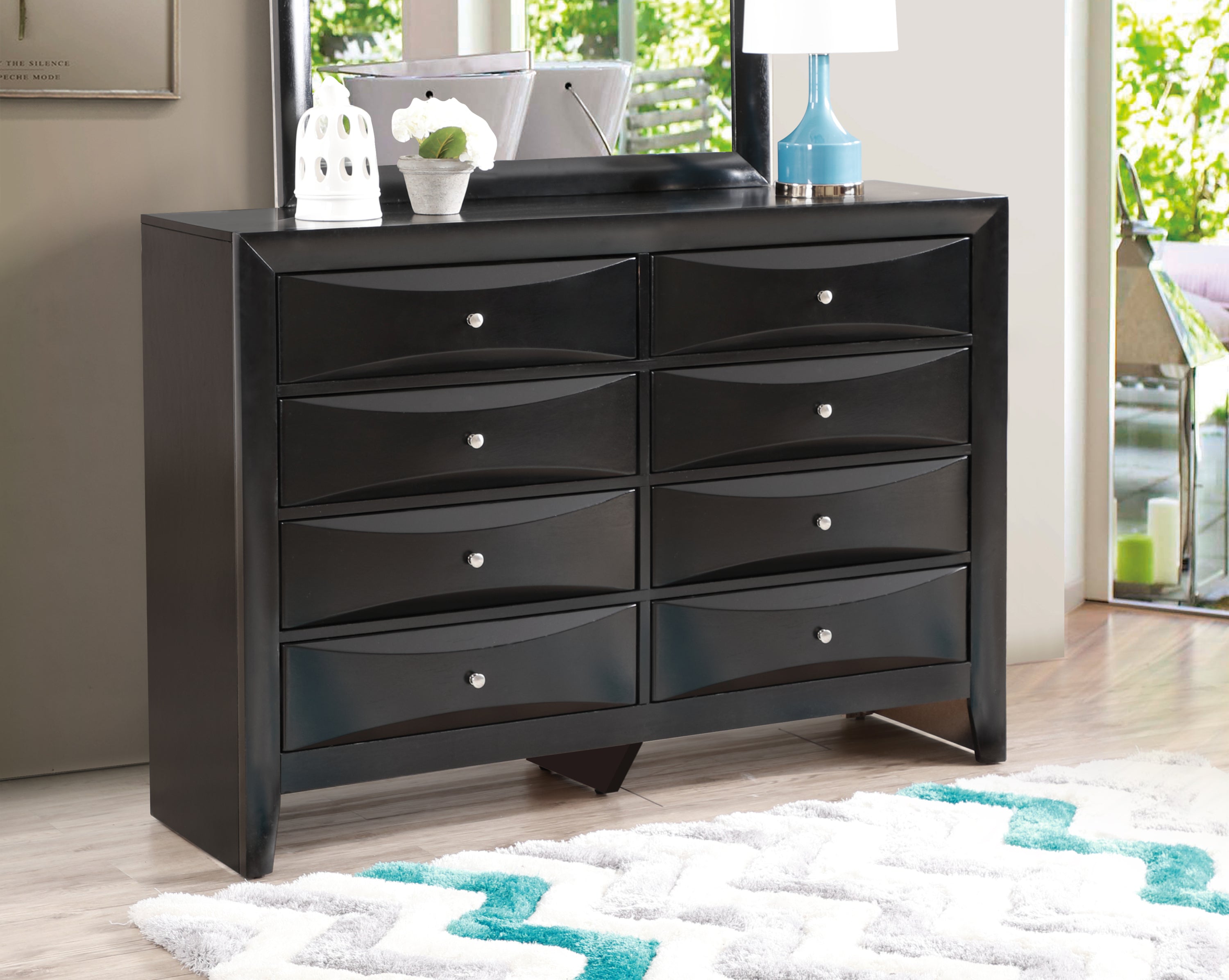 Marilla G1500-D Black Dresser for Bedroom Storage Solutions