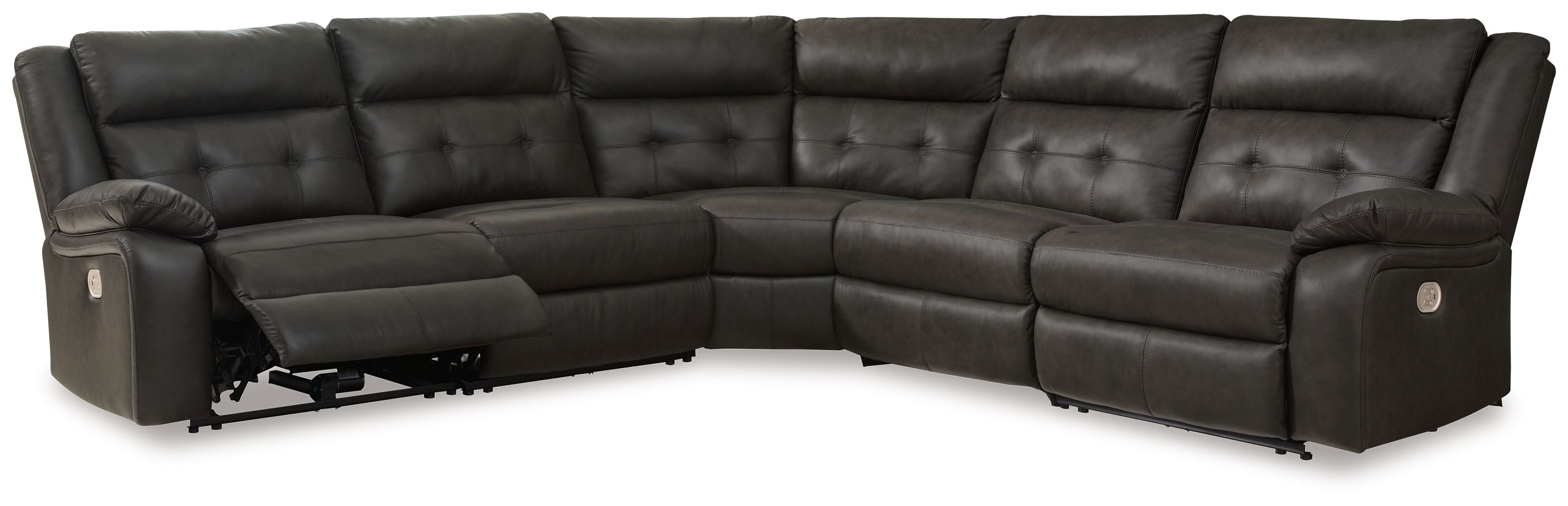Mackie Pike Black Power Reclining Sectional