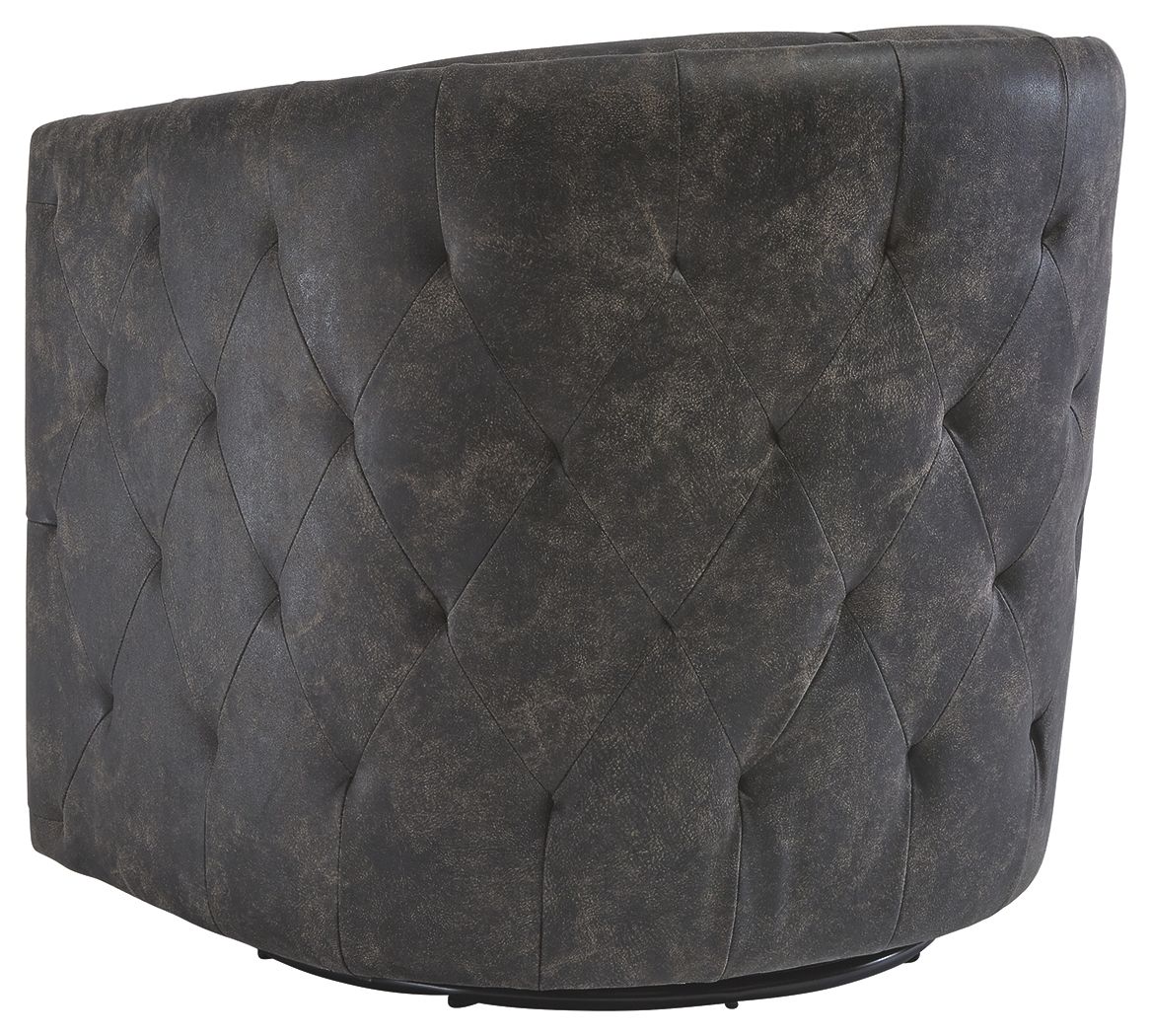 Brentlow  Distressed Black - Swivel Chair