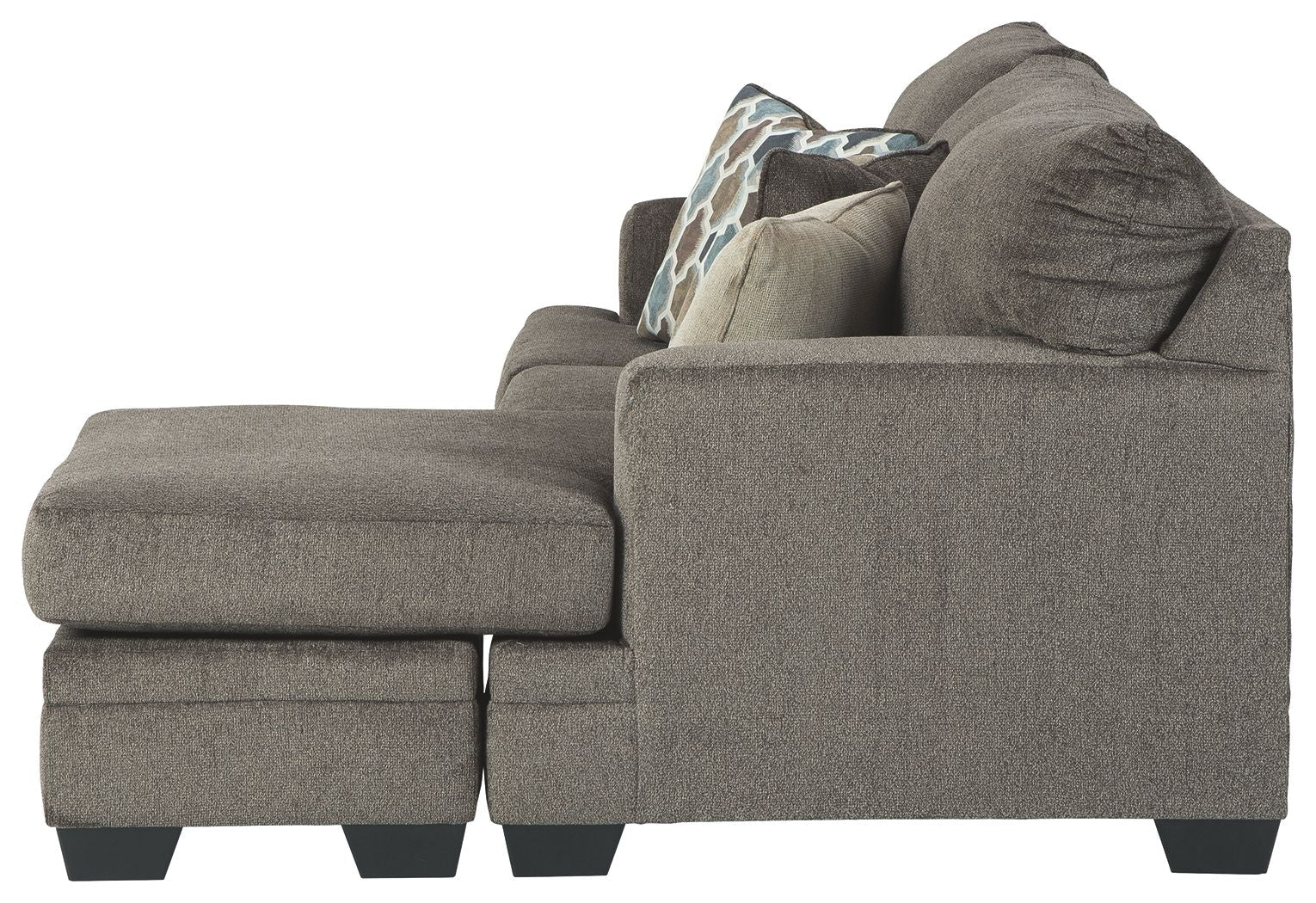 Dorsten Chenille Reversible Gray Sectional-Stationary Sectionals-American Furniture Outlet