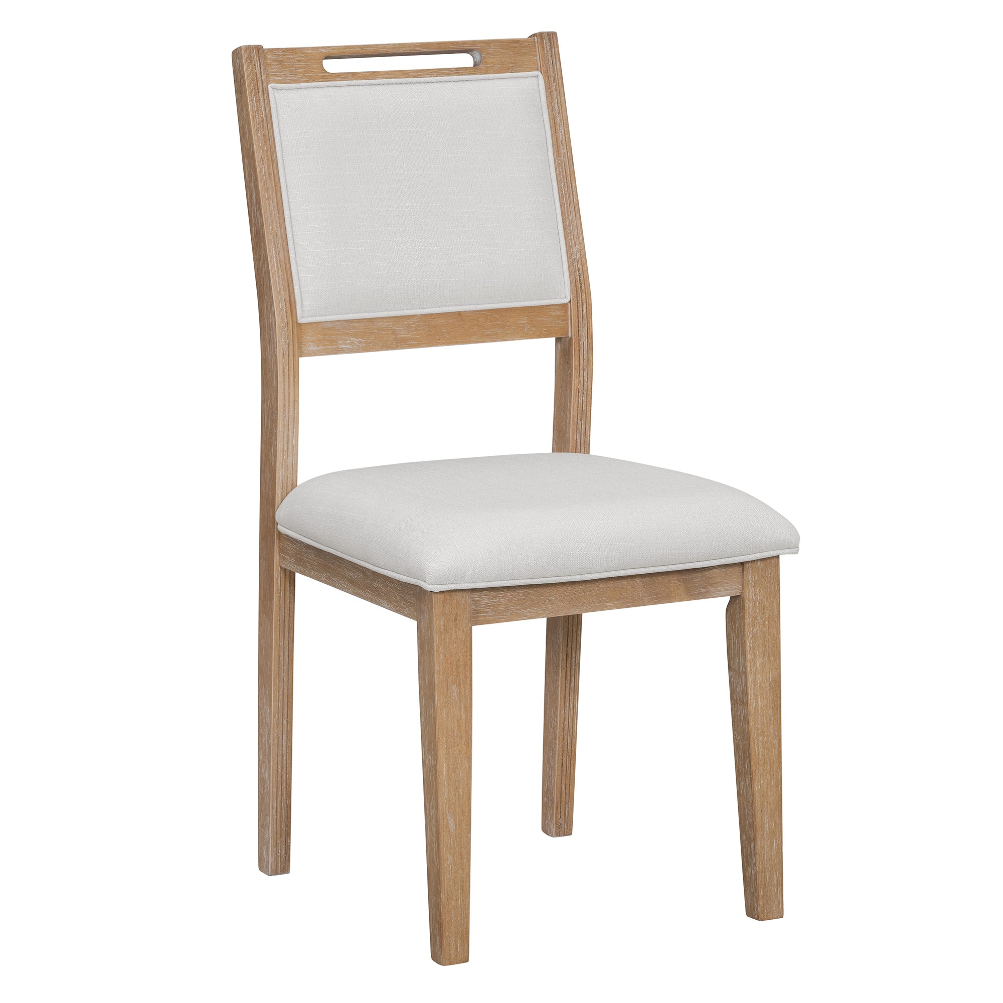 6-Pc Retro Dining Set w/ Bench - Natural Wood