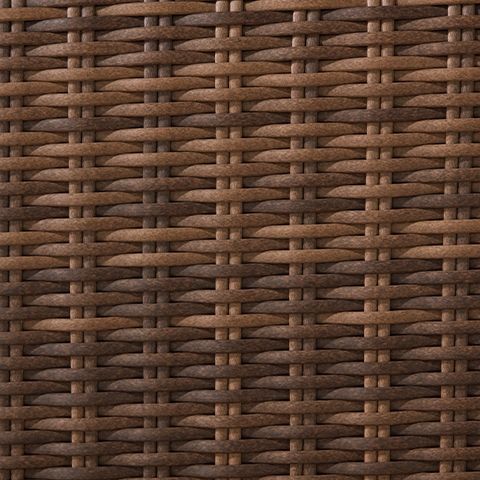Brown wicker weave panel for outdoor sectional sofa