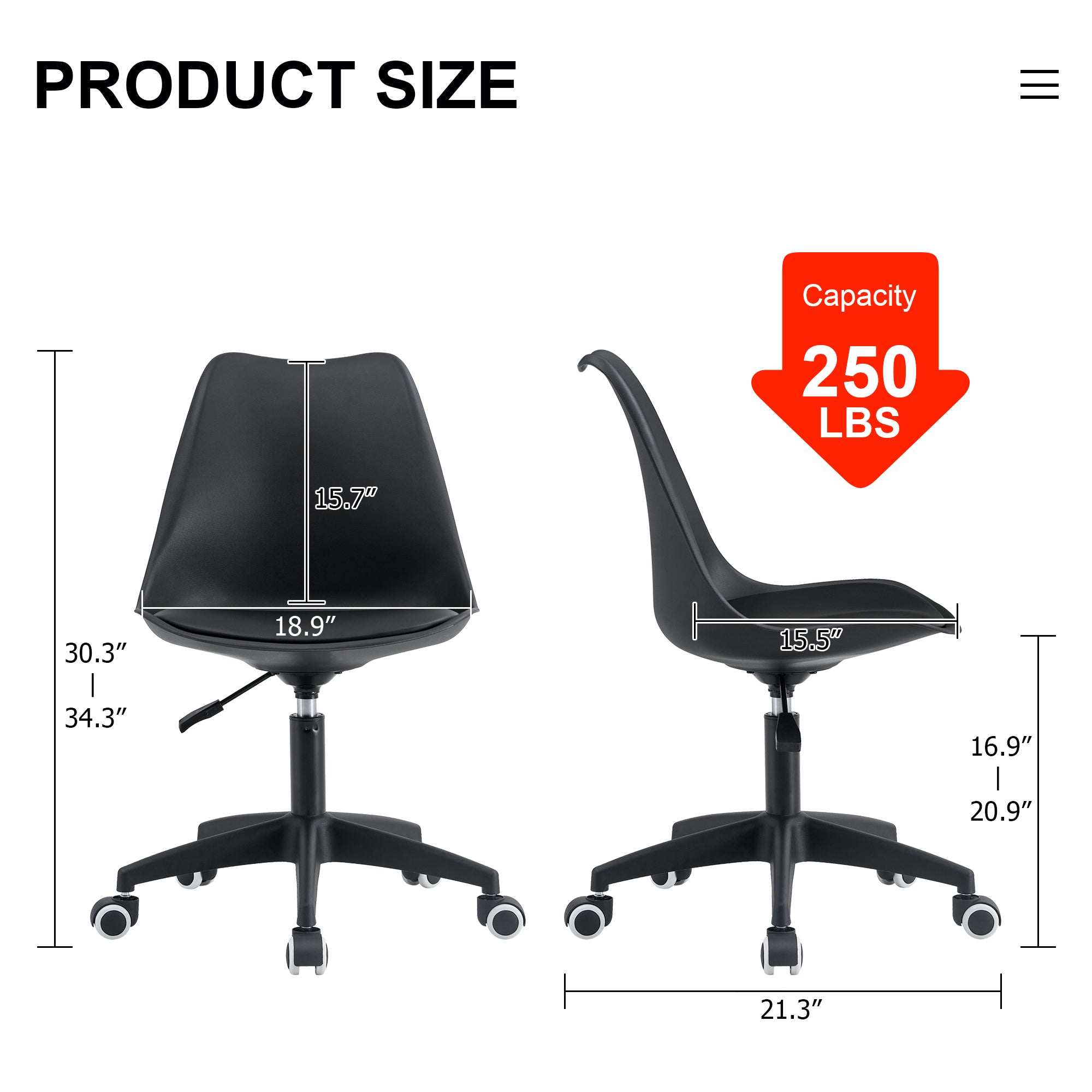 Modern Ergonomic Swivel Office Chair for Home & Office Use