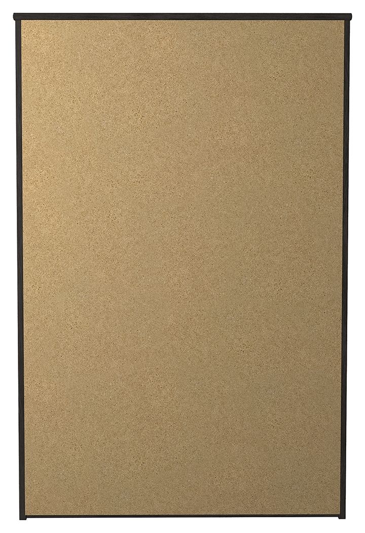 Charcoal chest back panel with dark border and textured backing