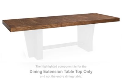 Kristiland - Rectangular Dining Room Extension Table Top - Warm Brown