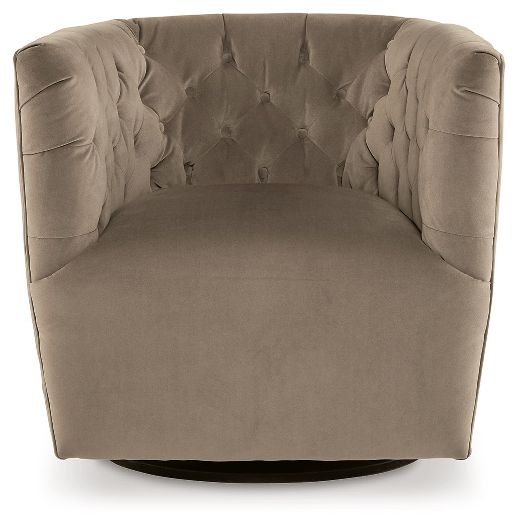 Hayesler - Cocoa  Swivel Accent Chair