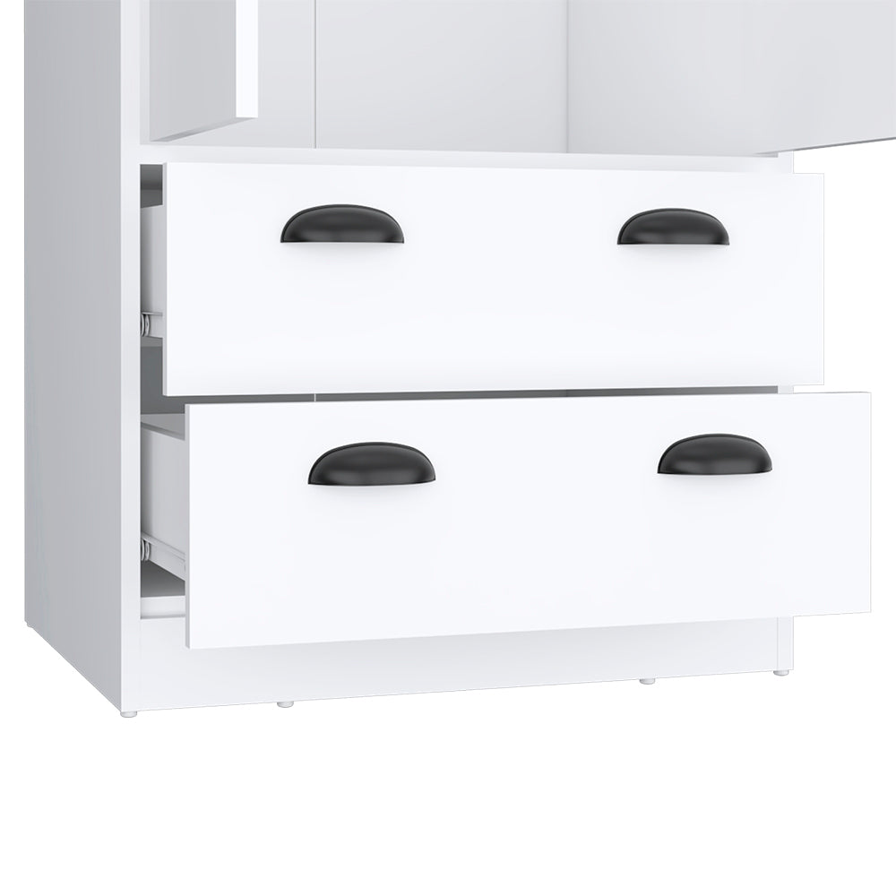 White Armoire with Drawers & Shelves | Bedroom Storage