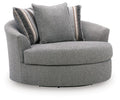 Creston Heights - Oversized Swivel Accent Chair - Smolder