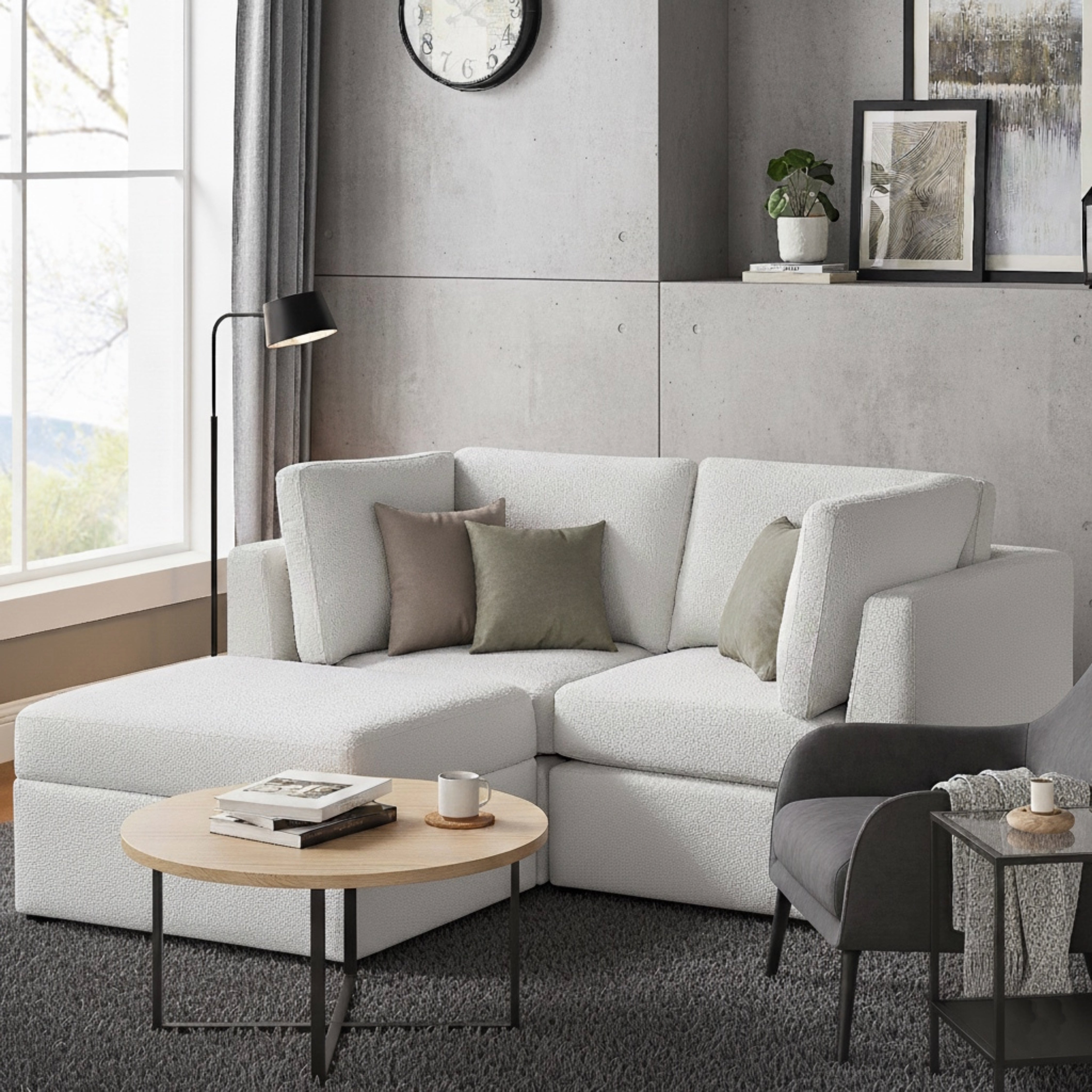 Chauncy 3-Piece Ivory Chofa Sectional Sofa Set