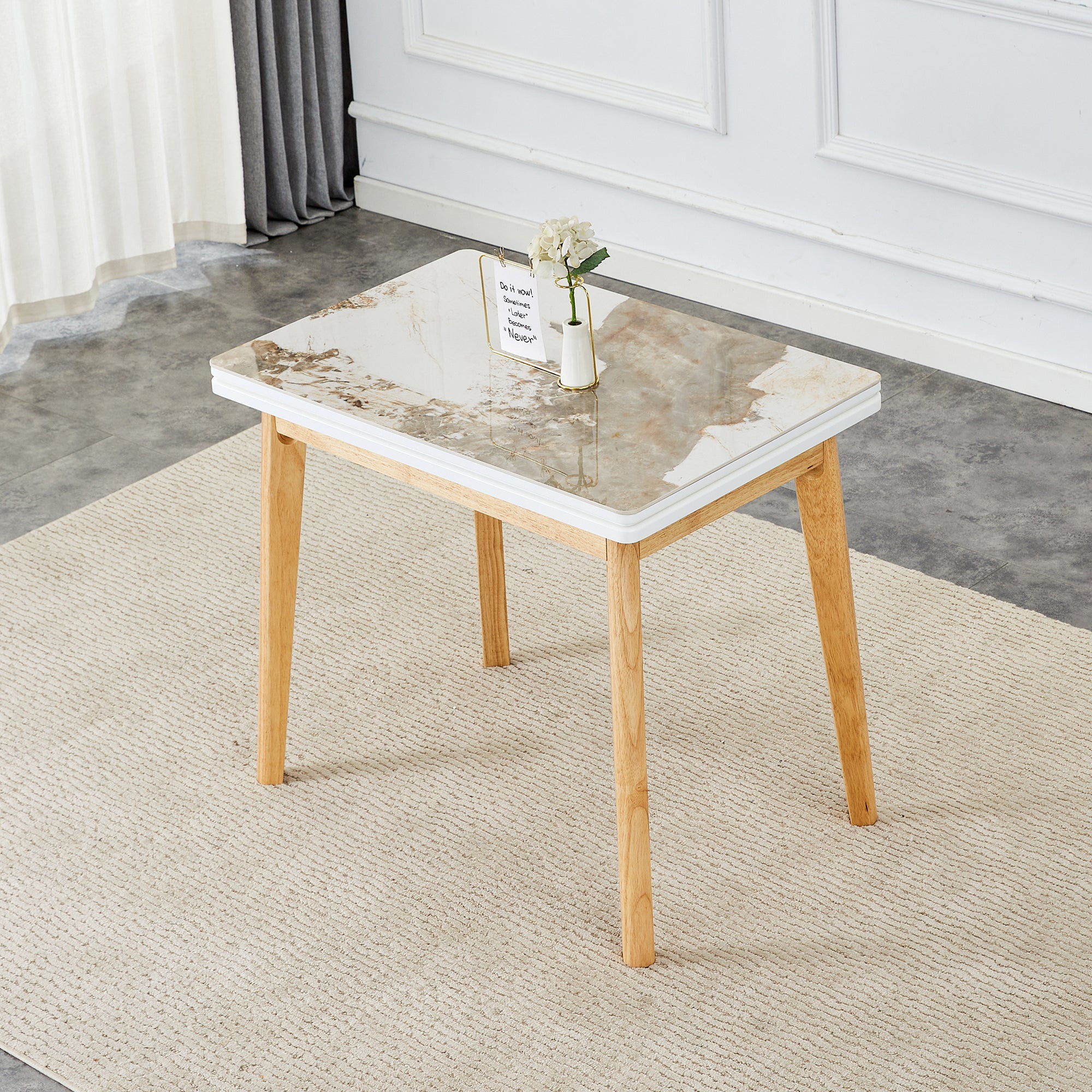 Foldable Sintered Stone Tabletop Computer Desk