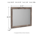 Ralinksi gray bedroom mirror frame with dimensions 30.75 in x 41.75 in