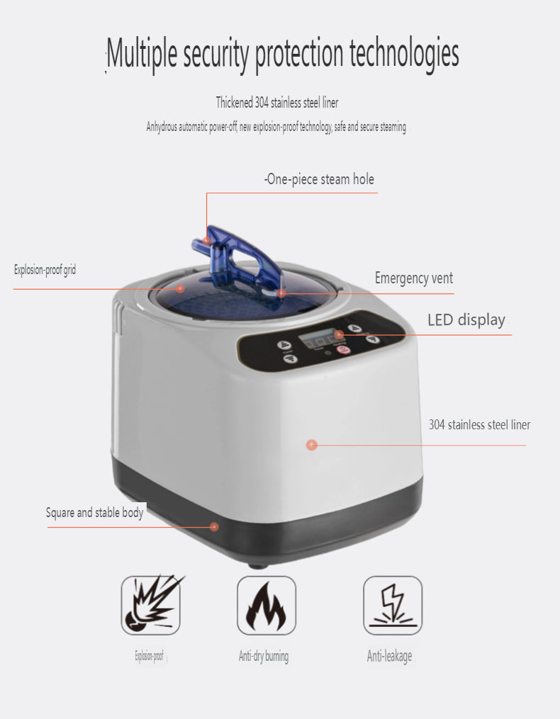 Portable Steam Sauna - Home Spa Detox (Black)
