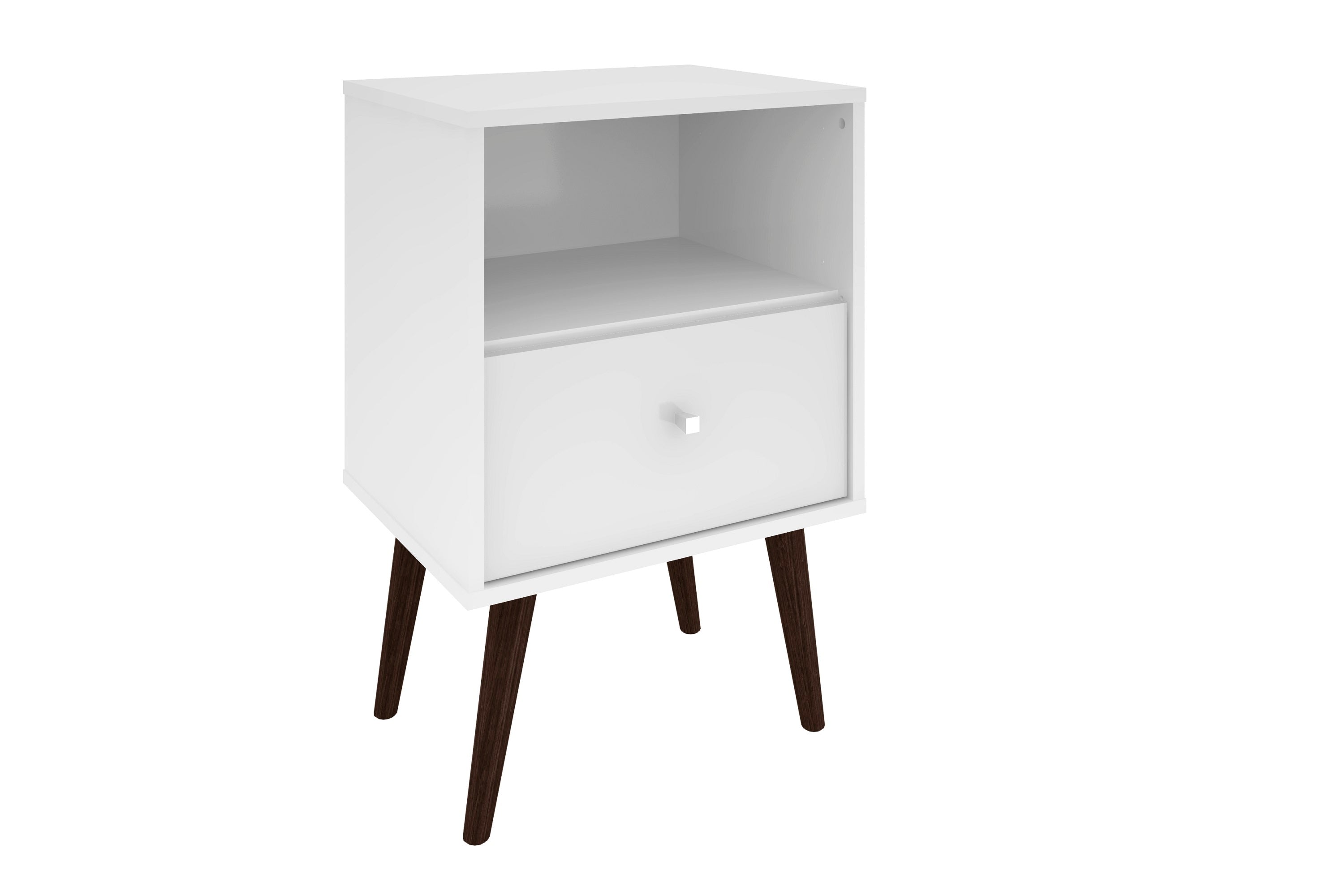 Liberty 18" White 1-Drawer Nightstand | Modern Bedroom Furniture