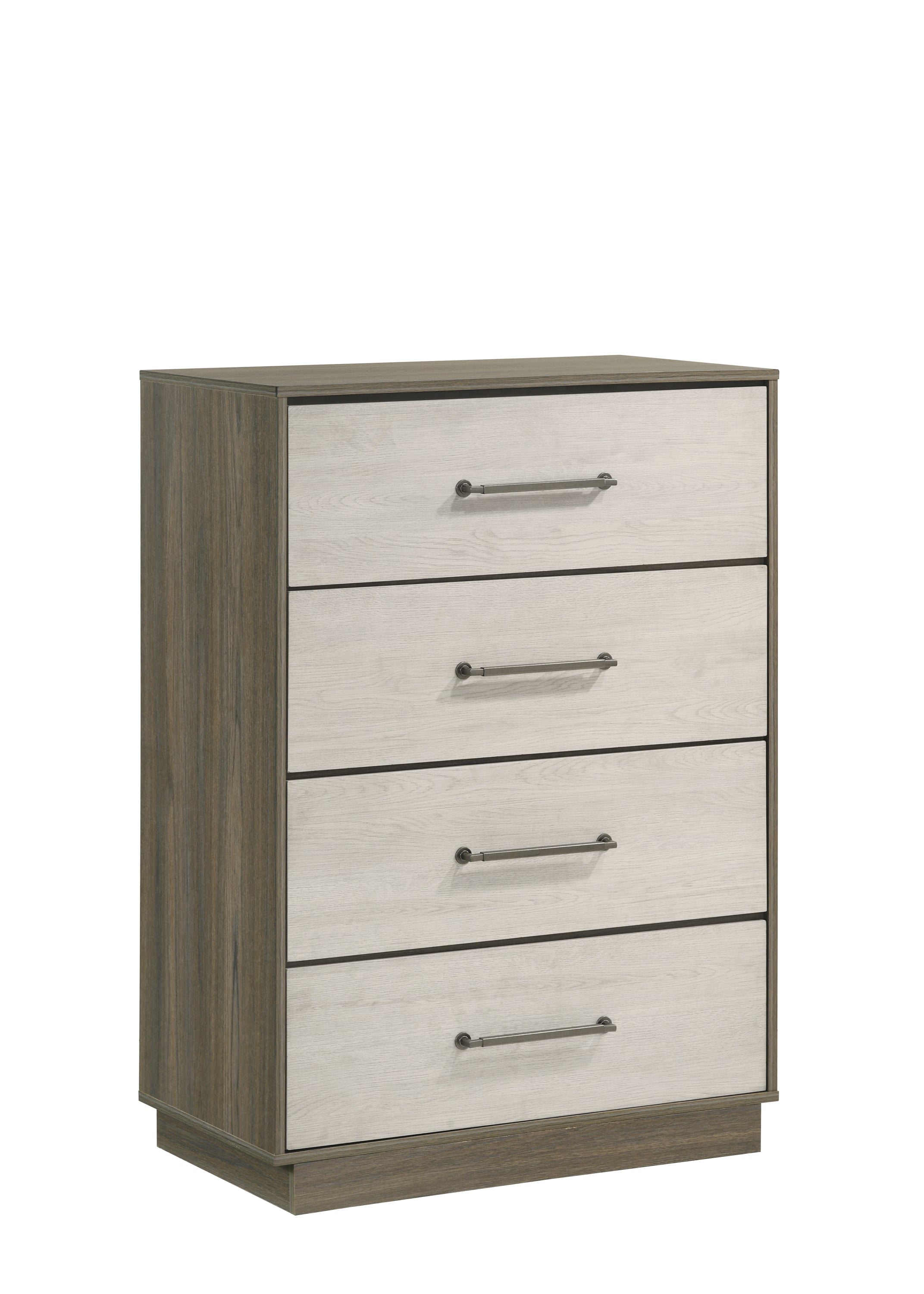 Gem Modern Style Wood 4-Drawer Chest - Beige & Brown