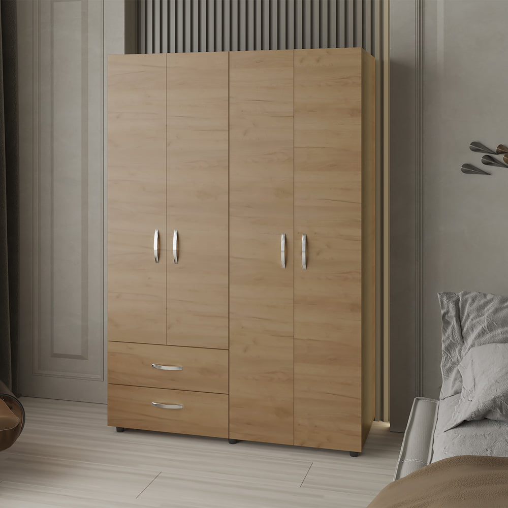 Crafton Armoire: Natural Oak Bedroom Storage & Wardrobe