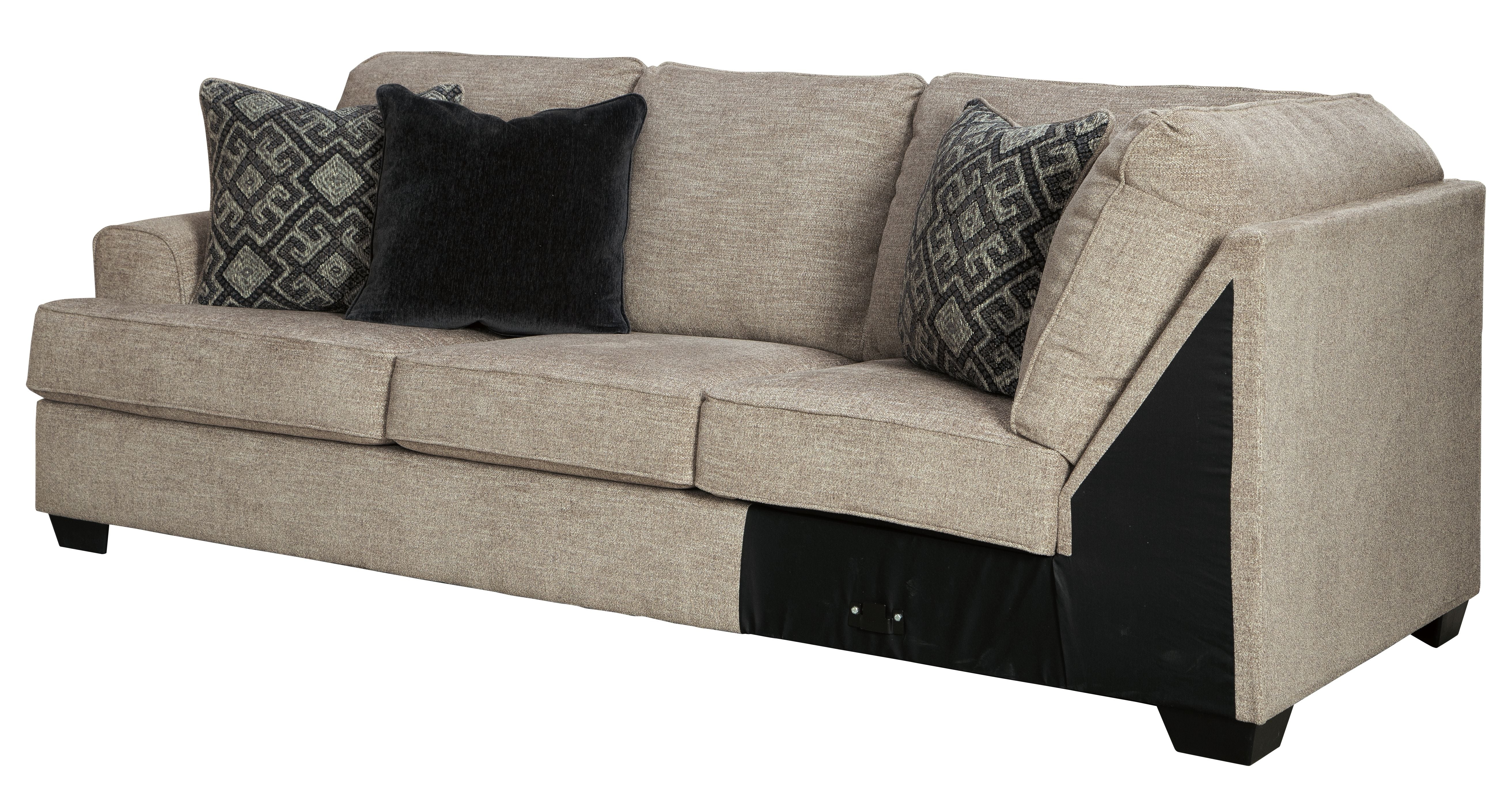 Bovarian - Stone - LAF Sofa w/Corner Wedge