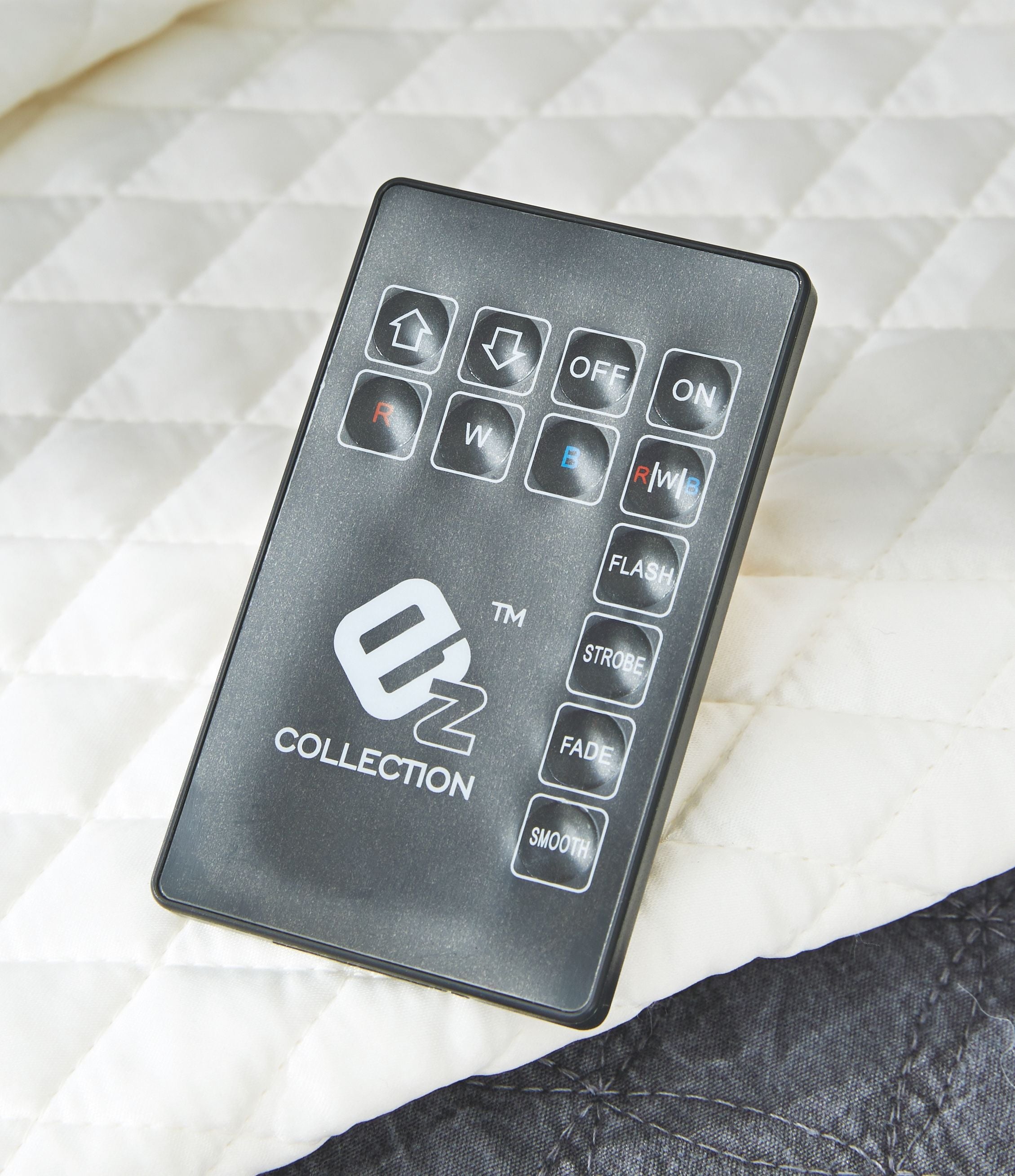 Headboard remote control with ON/OFF and lighting mode buttons