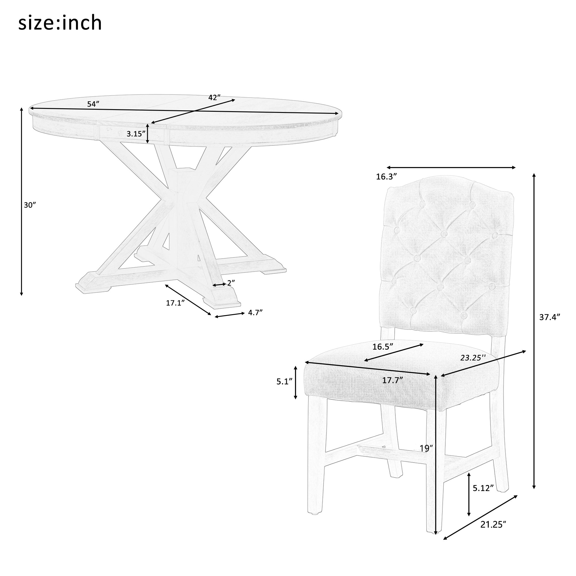 Retro Extendable Dining Table & 4 Chairs Set
