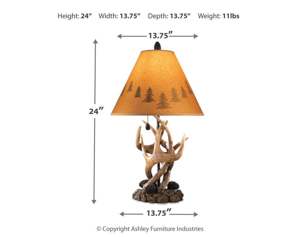 Derek - Poly Table Lamp (Set of 2) - Brown