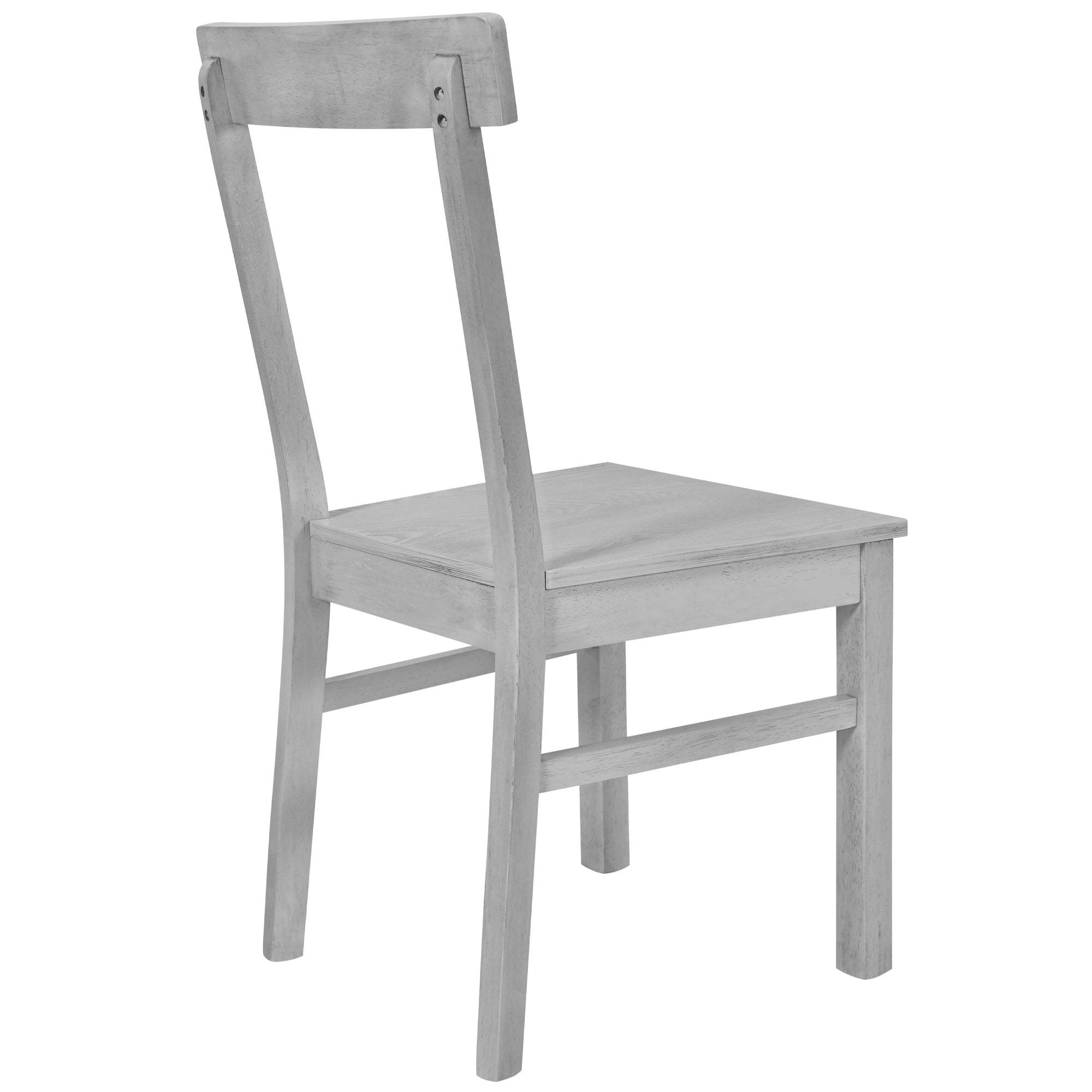 5-Piece Rustic Round Dining Set - Gray