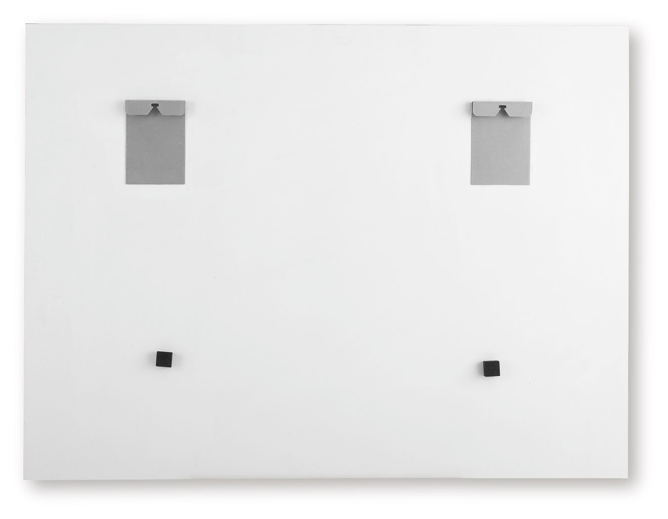 Wall art hanging hardware with two top and two bottom mounting clips
