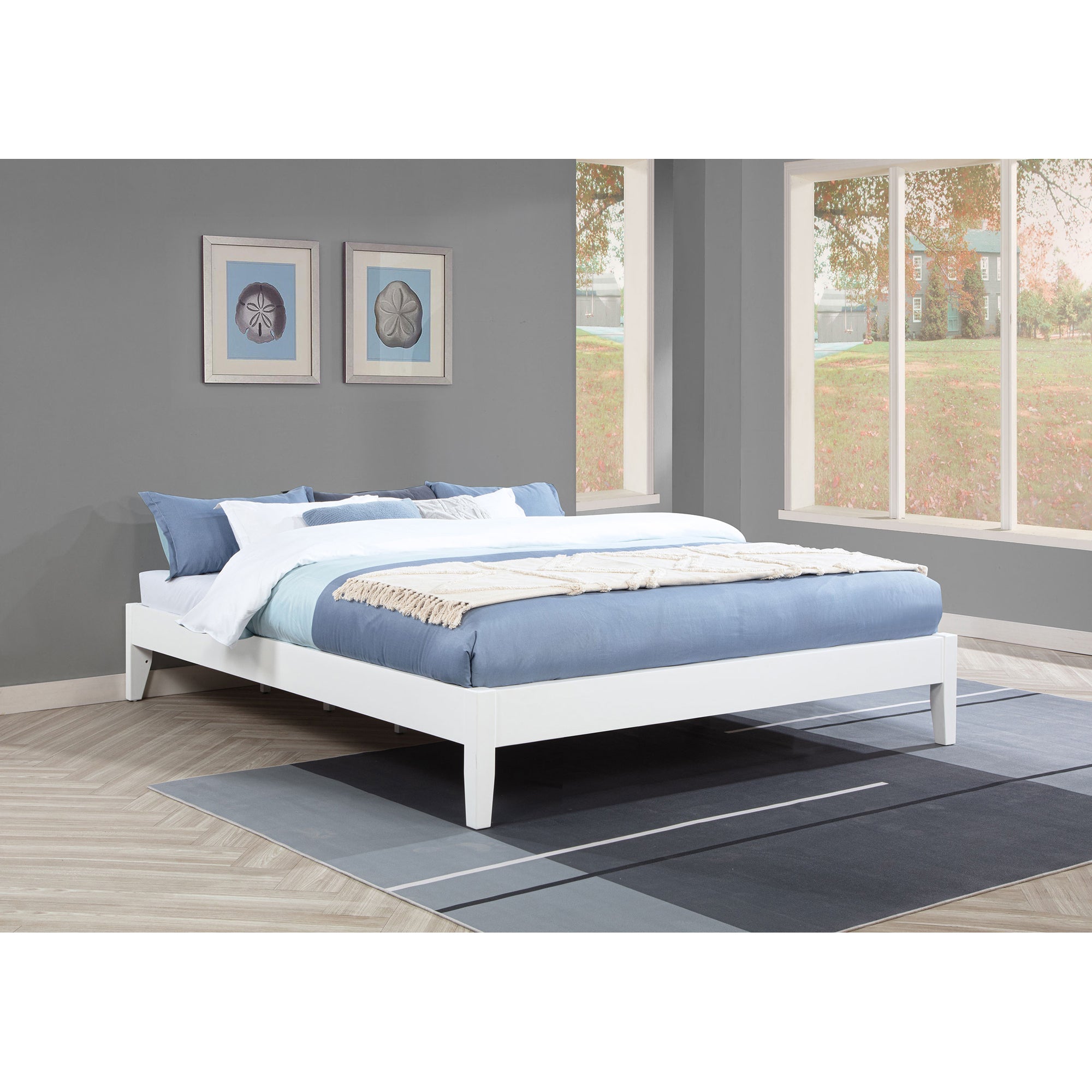 Hounslow White California King Universal Platform Bed