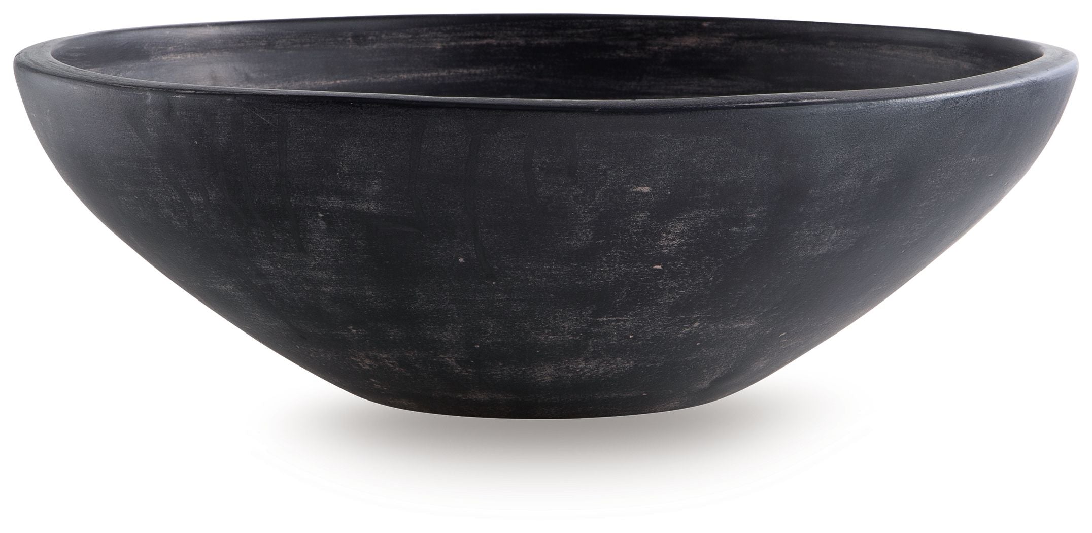 Meadie bowl, dark charcoal ceramic with speckled matte finish