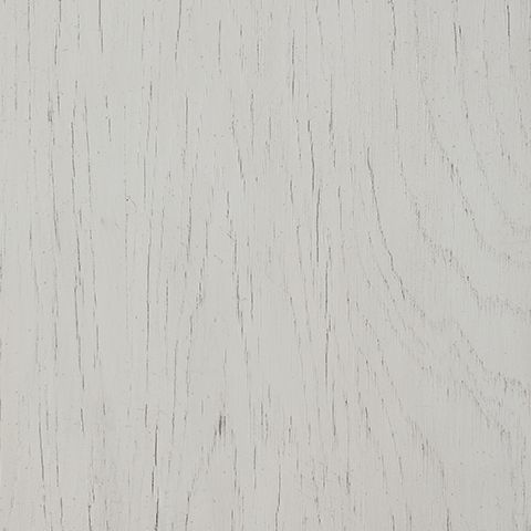 Antique white distressed finish on vanity surface with subtle woodgrain.