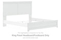 Bostwick Shoals - King Panel Headboard/Footboard - White